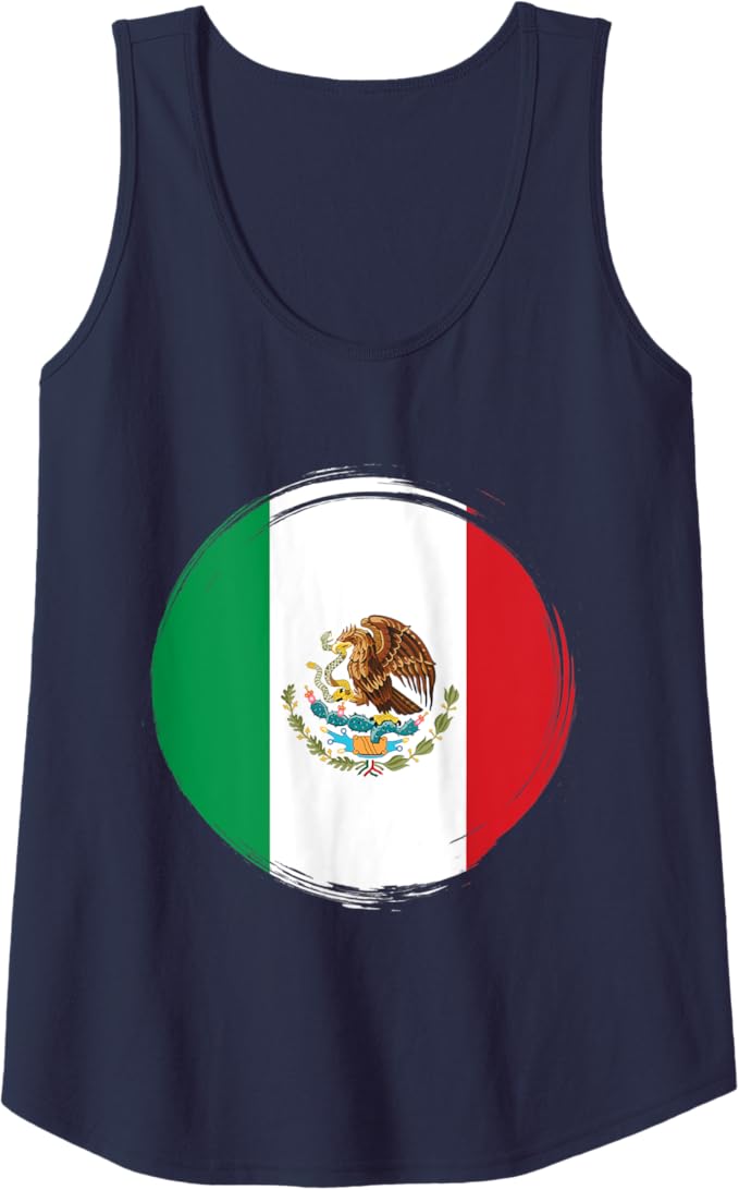 National Flag of Mexico Women Tank Top - Camiseta Con Bandera de México Design