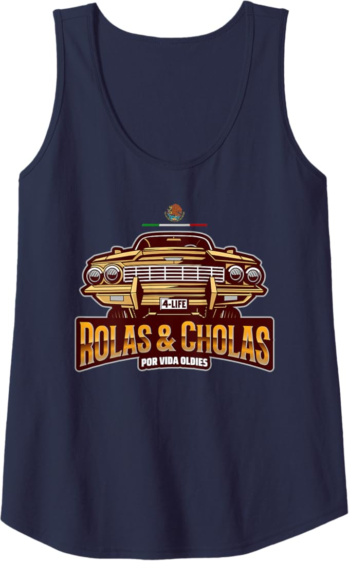 Oldies Por Vida Lowrider Hombre Women Tank Top