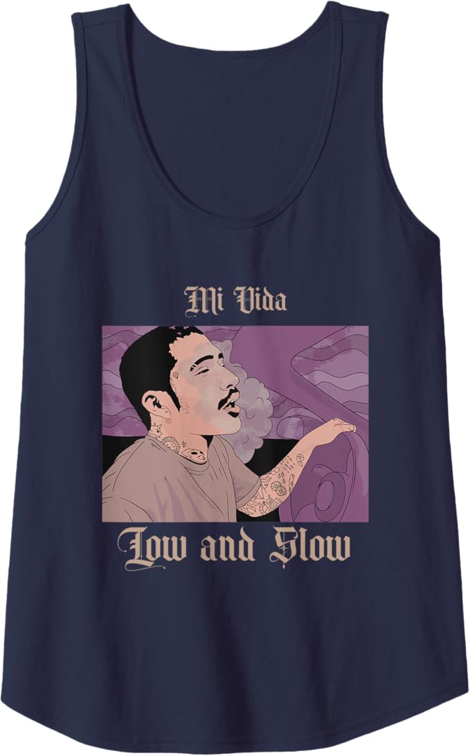 Mi Vida Low And Slow Women Tank Top - Mexican Lowrider Hombre Chicano Design