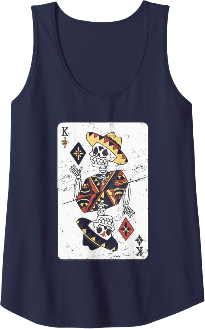 Mexican Chicano Card Women Tank Top - Vintage Hombre Con Sombrero Design