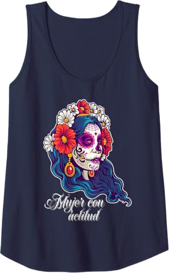 Mexican Sugar Skull Tank Top for Women  | Mujer con Actitud Apparel