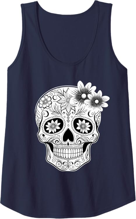 Dia De Los Muertos Mexican Skull Calaveras Women Tank Top – Vibrant Day of the Dead Apparel