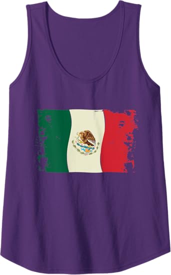 Vintage Mexico Flag Women Tank Top | Bandera Mexicana Camiseta | Retro Mexican Apparel