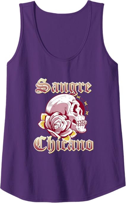 Vintage Retro Mexican Skull Tank Top for Women - Sangre Chicano Design