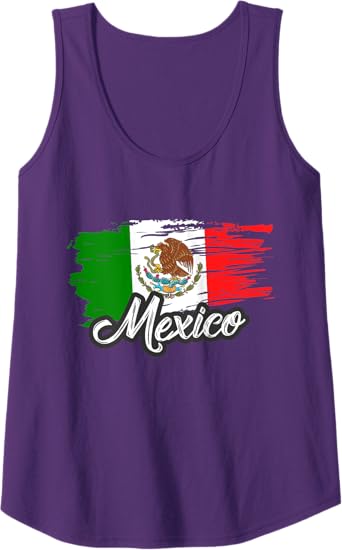 Vintage Retro Mexican Flag Women Tank Top - Bandera Mexicana Apparel