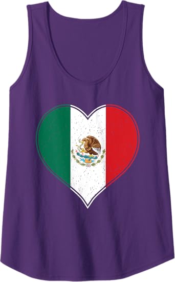 Corazon Mexicano Women Tank Top - Mexico Flag T-Shirt - Mexican Flag Apparel