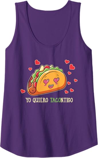 Yo Quiero Tacontigo Funny Taco Latina Mexicana Women's Tank Top