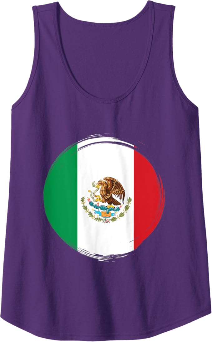 National Flag of Mexico Women Tank Top - Camiseta Con Bandera de México Design