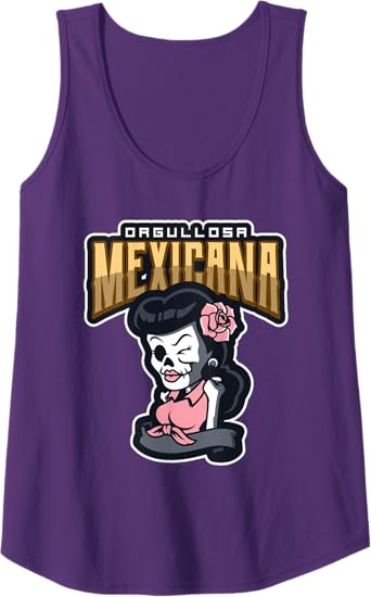 Orgullosa Mexicana Vintage Rockabilly Lowrider Women Tank Top - Mexican Style Apparel