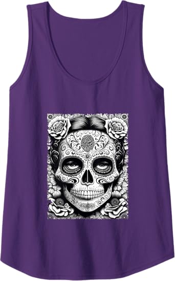 Mexico Holiday Catrina Calaveras Skull Dia De Los Muertos Women Tank Top - Day of the Dead Apparel