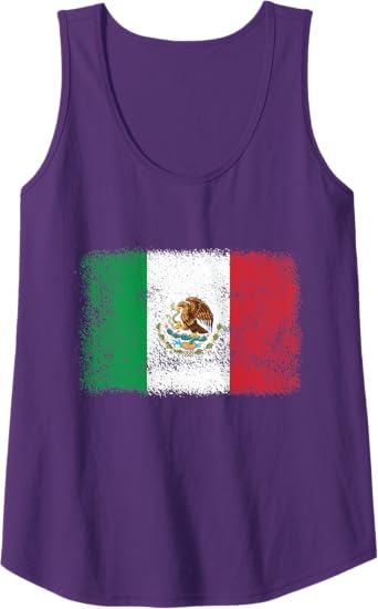 Retro Mexico Flag Tank Top – Mexican Bandera Pride Camiseta for Men and Women