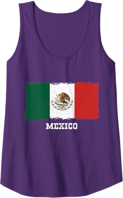 Vintage Mexico Flag Women Tank Top | Retro Bandera Mexicana Apparel