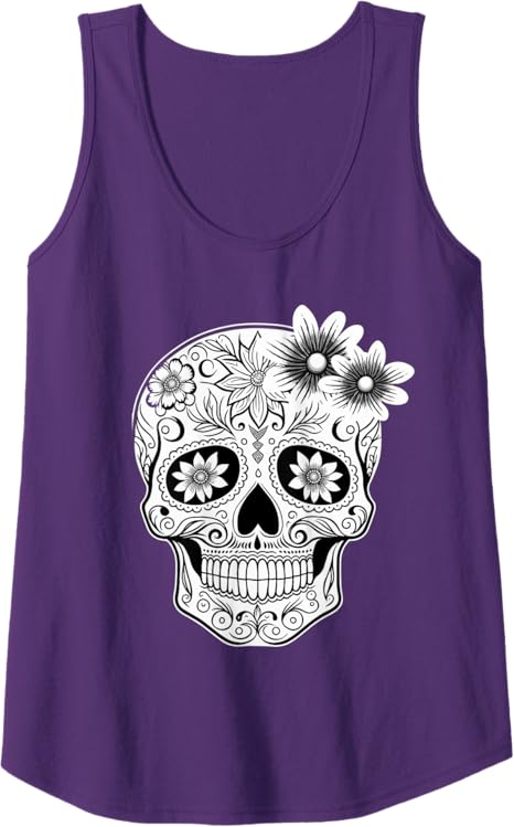 Dia De Los Muertos Mexican Skull Calaveras Women Tank Top – Vibrant Day of the Dead Apparel