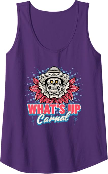 Funny Mexican Skull Chicano Tank Top for Men & Women - What's Up Carnal Design