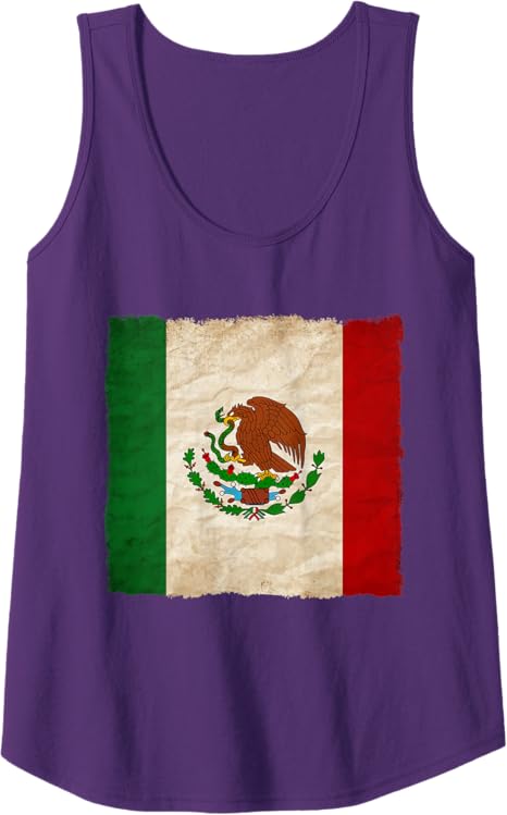 Vintage Mexican Flag Women Tank Top - Mexico Pride Camiseta Shirt