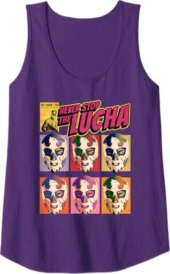Never Stop The Lucha Mexican Lucha Libre Wrestling Women Tank Top – Premium Tees for Wrestling Fans