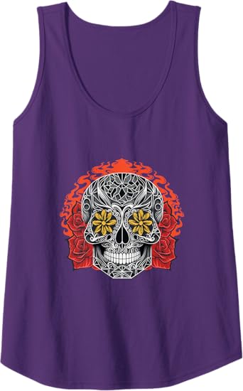 Day of the Dead Sugar Skull Calaveras Women Tank Top | Mexico Holiday Apparel