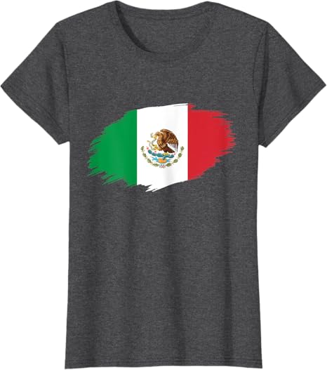 Mexico Flag Women T-Shirt | Camiseta Bandera Mexicana for Patriotic Style