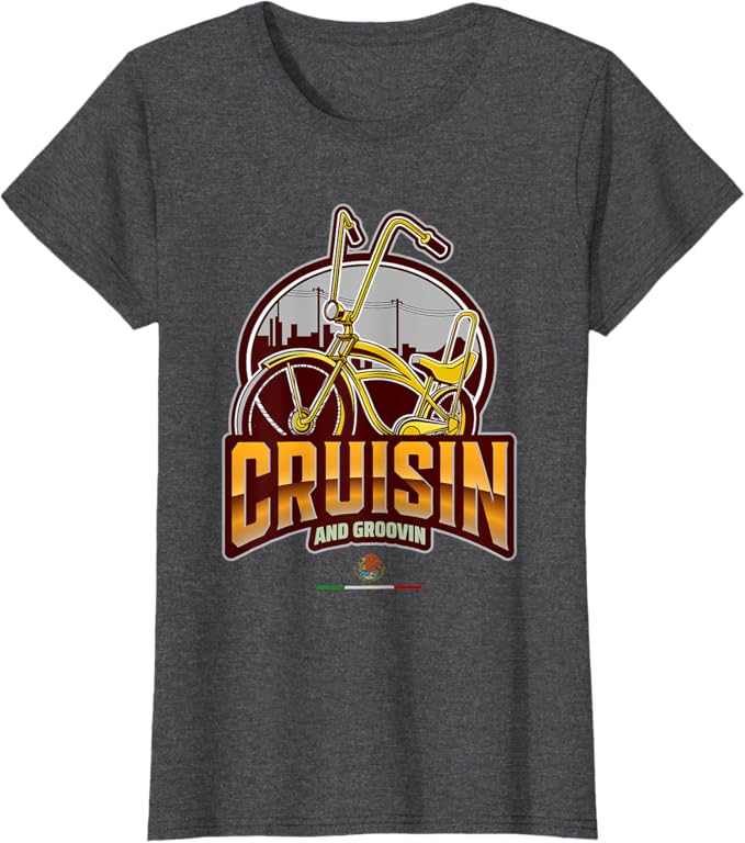 Chicano Lowrider Bike Women T-Shirt – Cruisin’ & Groovin’ Mexican Style
