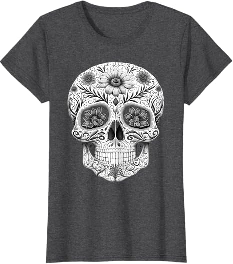 Dia De Los Muertos Mexican Skull Art Women T-Shirt – Halloween & Day of the Dead Apparel
