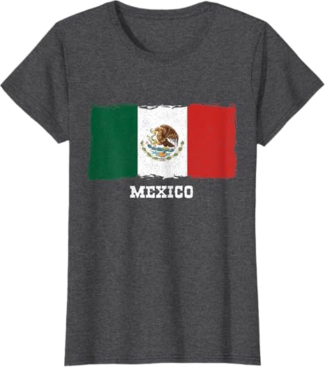 Vintage Mexico Flag Women T-Shirt | Retro Bandera Mexicana Shirt