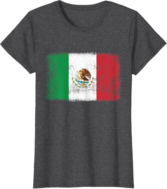 Retro Mexico Flag Women T-Shirt - Mexican Bandera Pride Camiseta
