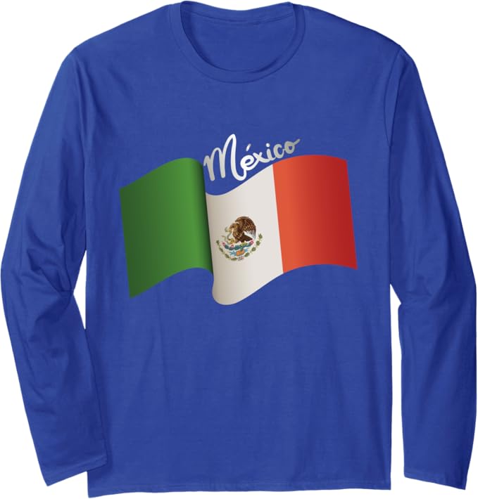 Vintage Mexican Flag Retro Bandera Mexicana Mexico Long Sleeve Shirt - Mexican Pride Apparel