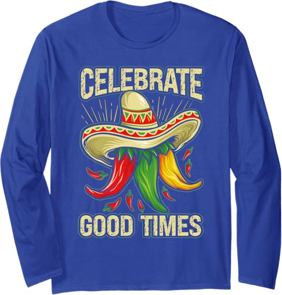 Cinco de Mayo Mexican Party Long Sleeve T-Shirt for Men & Women