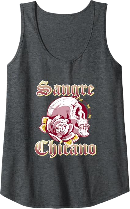 Vintage Retro Mexican Skull Tank Top for Women - Sangre Chicano Design