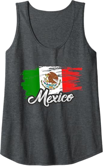 Vintage Retro Mexican Flag Women Tank Top - Bandera Mexicana Apparel