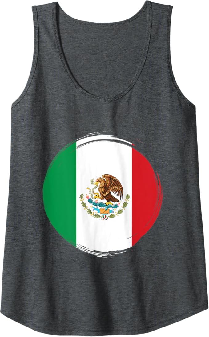 National Flag of Mexico Women Tank Top - Camiseta Con Bandera de México Design