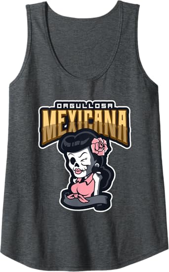 Orgullosa Mexicana Vintage Rockabilly Lowrider Women Tank Top - Mexican Style Apparel