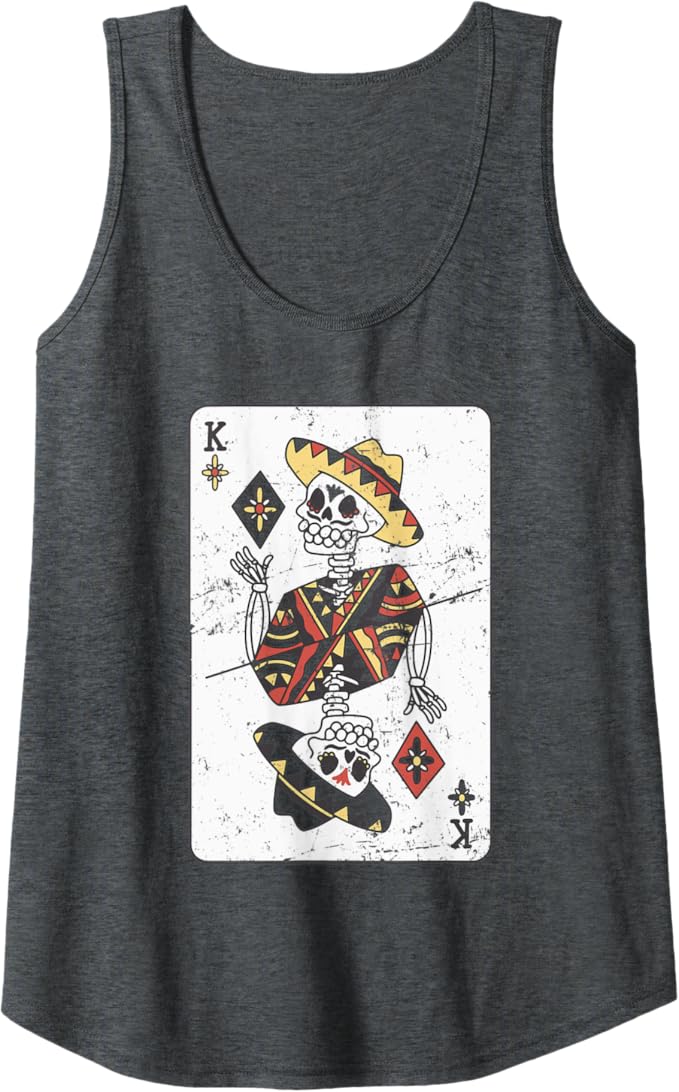 Mexican Chicano Card Women Tank Top - Vintage Hombre Con Sombrero Design