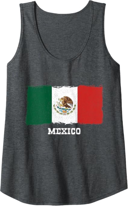 Vintage Mexico Flag Women Tank Top | Retro Bandera Mexicana Apparel