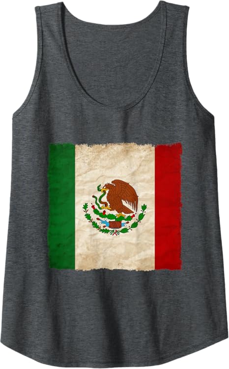 Vintage Mexican Flag Women Tank Top - Mexico Pride Camiseta Shirt