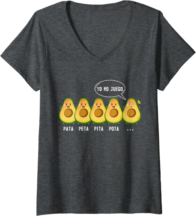 Women's Pata Peta Pita Pota Yo No Juego Funny Mexican Latino Quote V-Neck Women T-Shirt