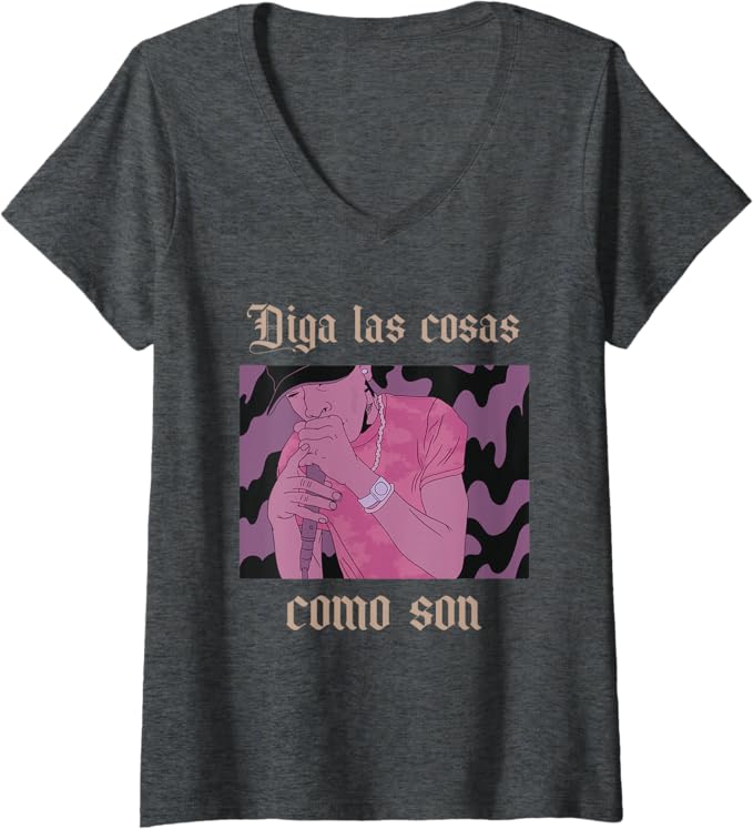 Women's Diga Las Cosas Como Son Latino Chicano Hip Hop V-Neck Women T-Shirt
