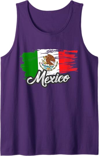 Vintage Retro Mexican Flag Men Tank Top - Bandera Mexicana Apparel