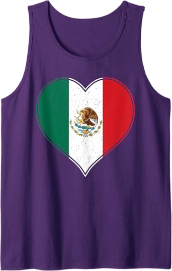 Corazon Mexicano Men Tank Top - Mexico Flag T-Shirt - Mexican Flag Apparel