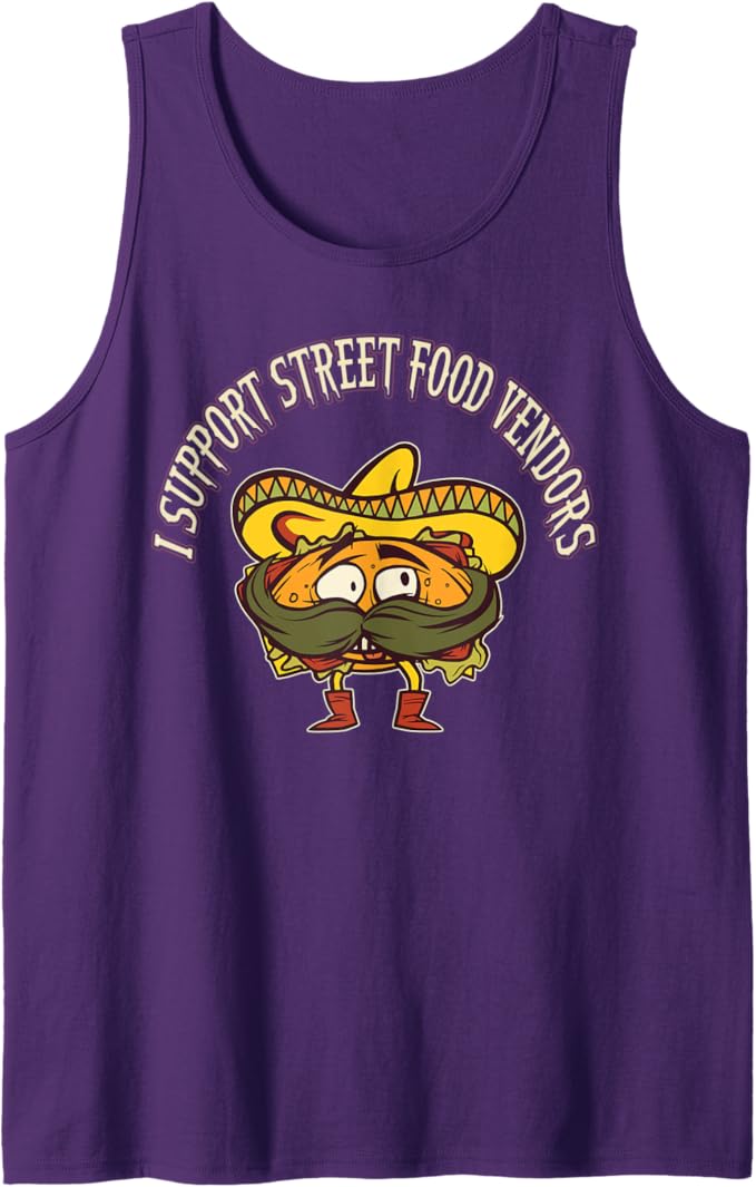 I Support Street Food Vendors Men Tank Top - Mexican Taco Chicano Design