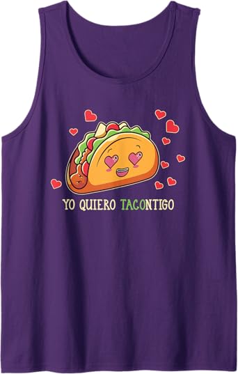 Yo Quiero Tacontigo Funny Taco Latina Mexicana Men's Tank Top