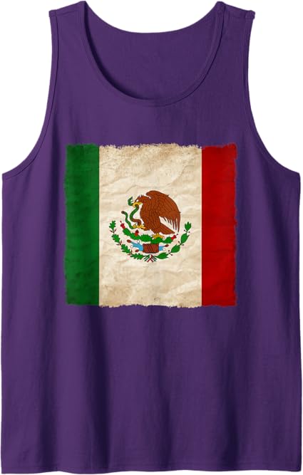 Vintage Mexican Flag Men Tank Top - Mexico Pride Camiseta Shirt