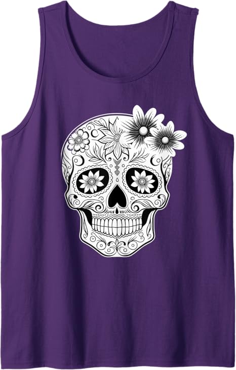 Dia De Los Muertos Mexican Skull Calaveras Men Tank Top – Vibrant Day of the Dead Apparel
