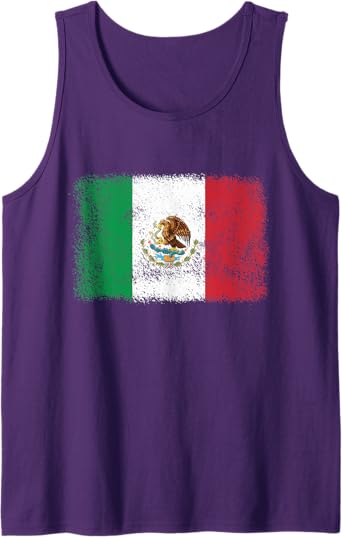 Retro Mexico Flag Tank Top – Mexican Bandera Pride Camiseta for Men and Women