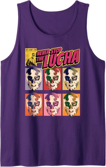 Never Stop The Lucha Mexican Lucha Libre Wrestling Men Tank Top – Premium Tees for Wrestling Fans