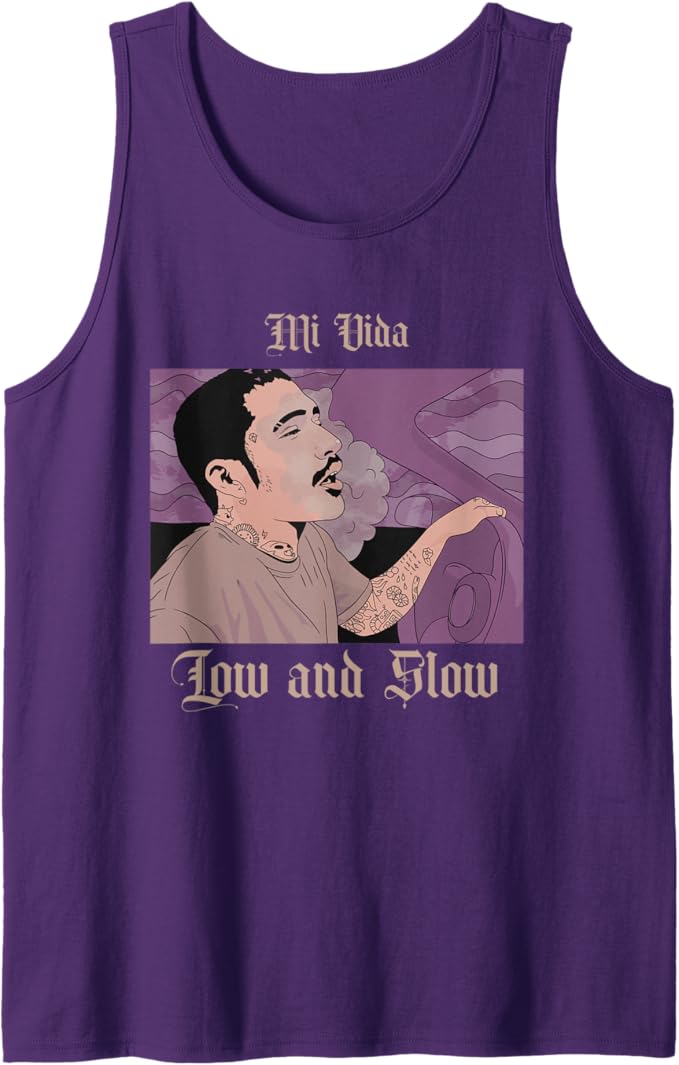 Mi Vida Low And Slow Men Tank Top - Mexican Lowrider Hombre Chicano Design