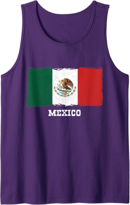 Vintage Mexico Flag Men Tank Top | Retro Bandera Mexicana Apparel