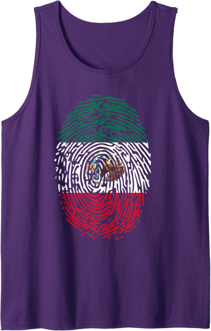 Mexico DNA Flag Men Tank Top - Vintage Mexican Flag Pride Design