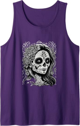 Dia De Los Muertos Catrina Calaveras Men Tank Top - Mexico Holiday Apparel