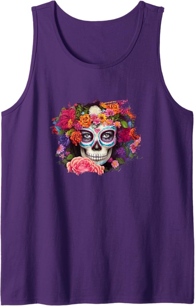 Mexico Day of the Dead Skull Men Tank Top | Dia de los Muertos Apparel